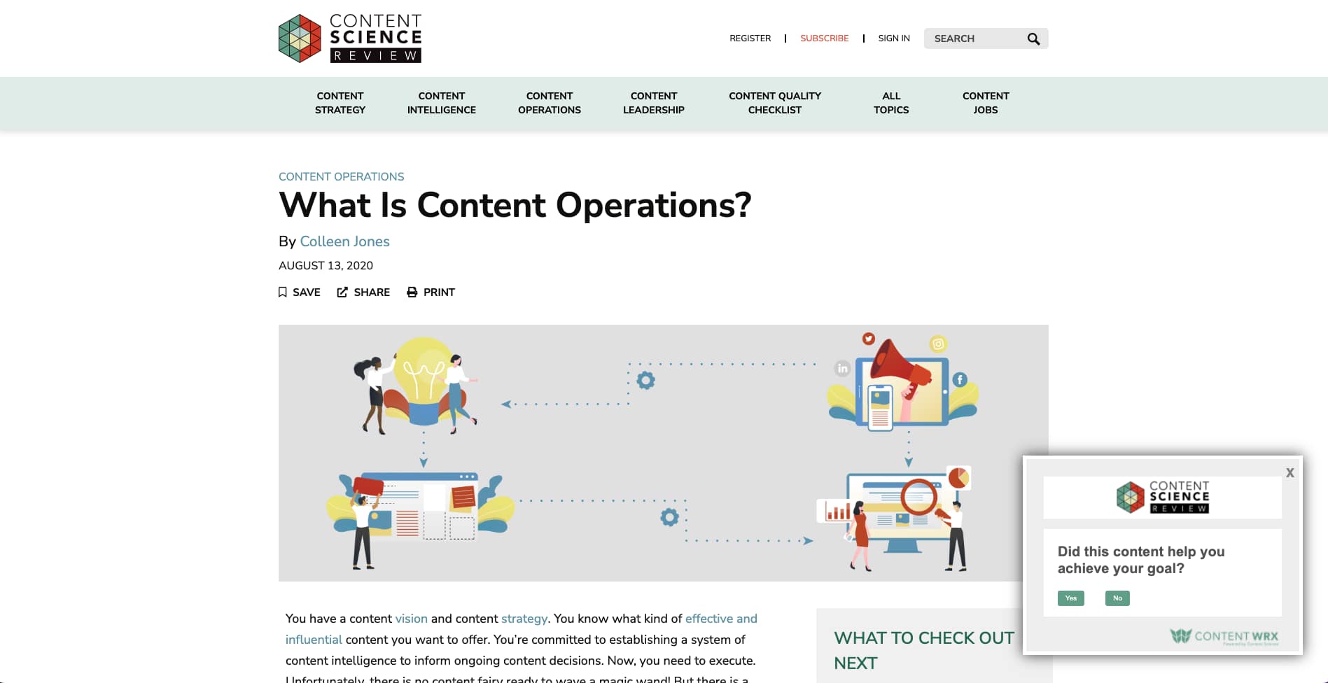 ContentWRX poll in action