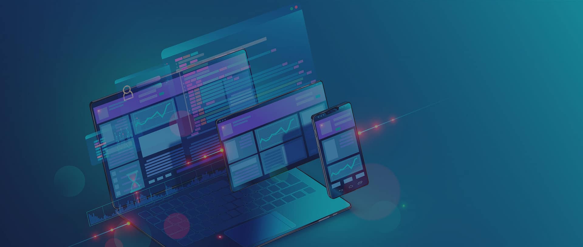 multiple digital devices illustration