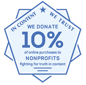 badge indicates when Content Science will donate